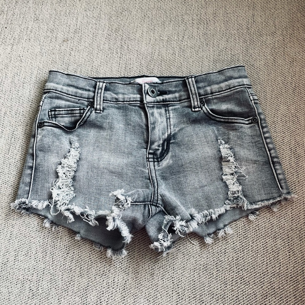 Vintage Havana kids grey denim shorts size 12